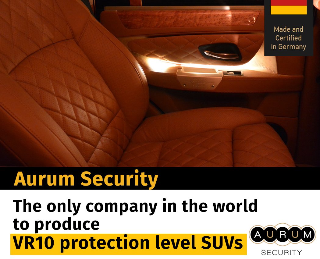 AurumSecurity's tweet photo. Aurum Security 
The only company in the world to produce VR10 protection level SUVs
https://t.co/3WWOkIHMPT
#aurumsecurity #armoredlexus https://t.co/VRn4ixqZ9W