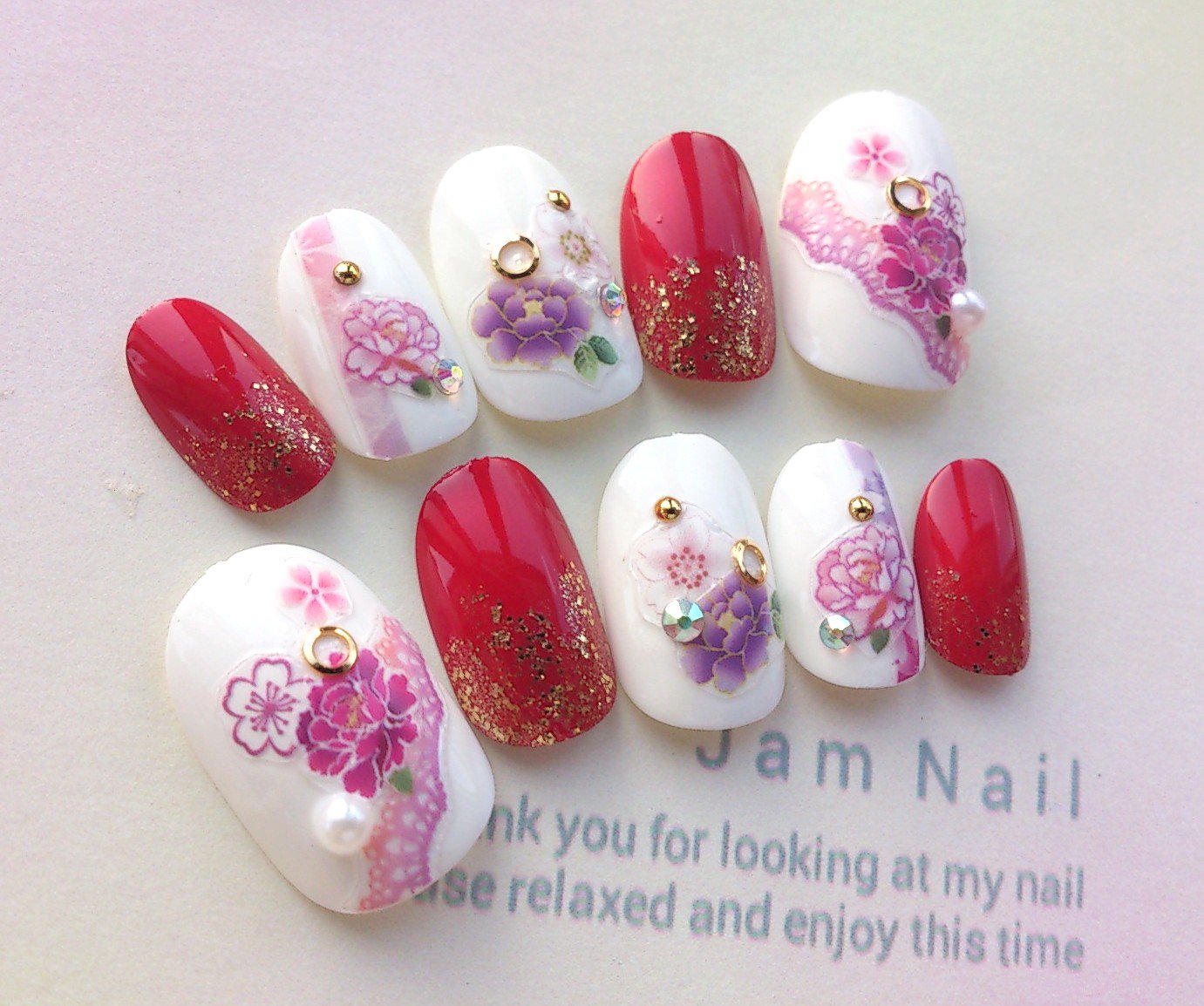 تويتر Jam Nail على تويتر 成人式に 赤とピンクと紫の和柄のネイルチップ レース柄です T Co 8dmzphh1xs レースネイル 和柄ネイル 成人式ネイル 赤ネイル T Co Tjt51r3v8h