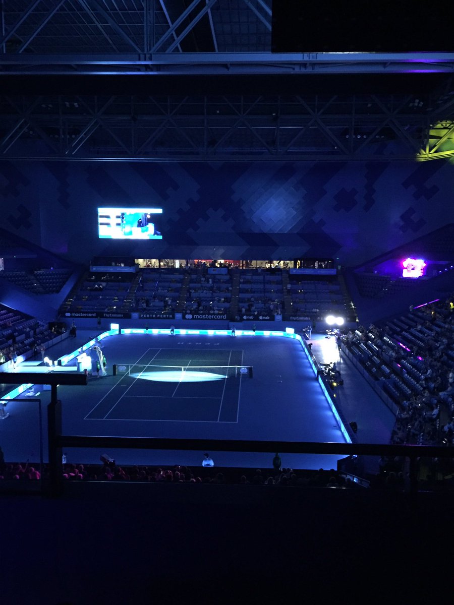 patrickbrowne84's tweet image. Getting ready for #australia v #CzechRepublic at the #HopmanCup 🎾 #Perth #perthisok #ptown #PerthArena