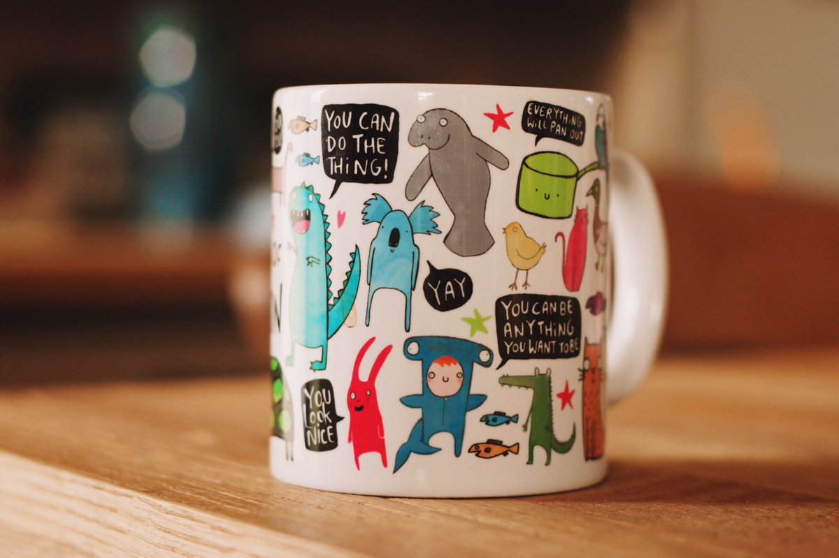 pixelednick's tweet photo. 'You can do the thing!' Some mug-based motivation for the first day back in the studio #mugshot https://t.co/4elBpAZNvc