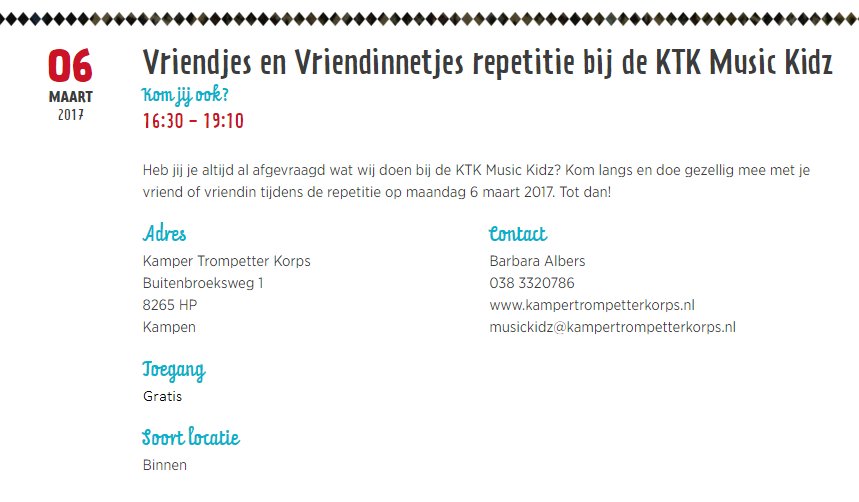 Kom ook naar de Vriendjes en Vriendinnetjes repetitie van de <a href="/MusicKidzKTK/">KTK Music Kidz</a> op maandag 6 maart!