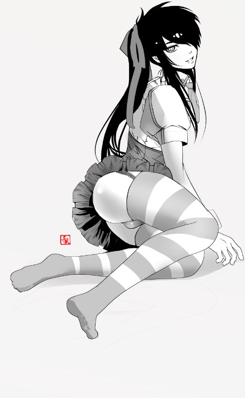 ドリフカフェ落書き。口煩いけどなんやかんやで世話を焼いてくれるお母さん系ドリ方さん※豊土?とおるみぬのメイド服与一ちゃん。 