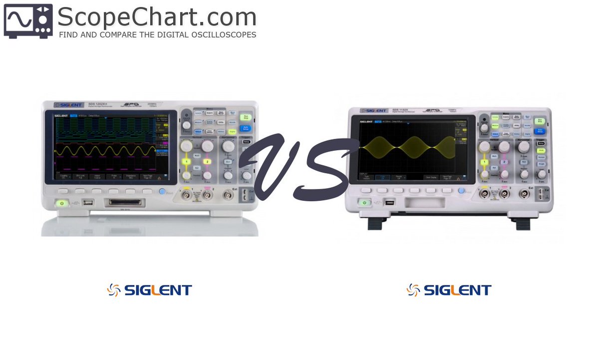 ScopeChart's tweet image. The side-by-side #comparison of the #Siglent #SDS1102X and #SDS1102X #oscilloscopes. scopechart.com/compare/siglen…