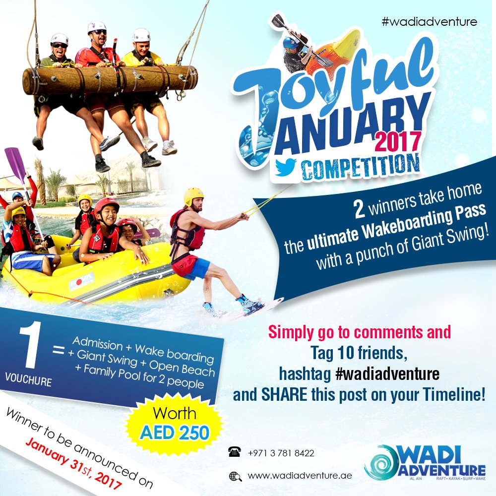 WIN with @WadiAdventureAE 
Tag 10 friends, Mention #wadiadventure &amp; Re-Tweet this on your timeline

#alain #inabudhabi #uae #abudhabi #fun