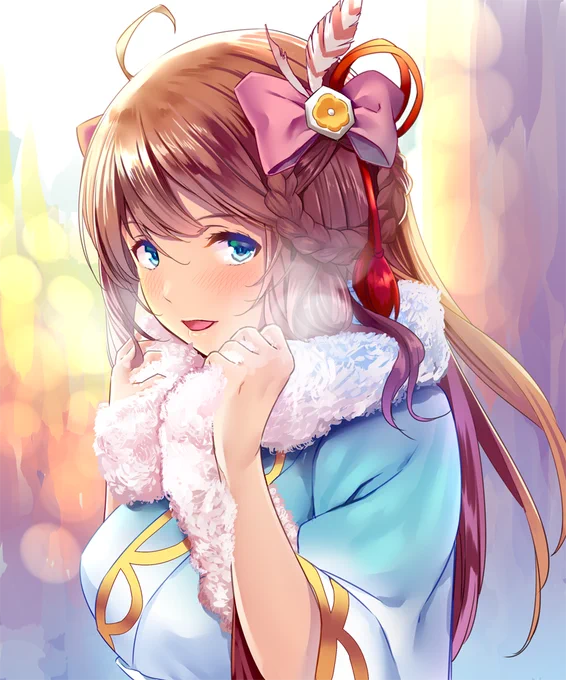 晴れ着リーシャで描き初め～。今年もどうぞ宜しくお願いします～ 