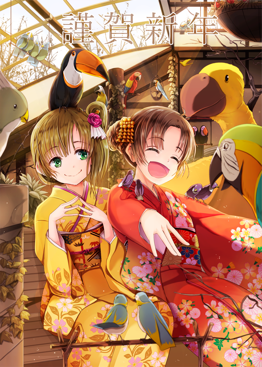 PRC_hopper's tweet photo. 今更ですが年賀イラストをオリジナルで描きました。改めて今年もよろしくお願いいたします！ https://t.co/nUrii5dAps