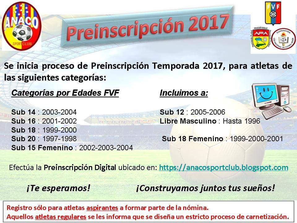 AnacoSportClub's tweet photo. ¡Importante información! Corre la voz. Preinscibete en https://t.co/MymMGdlgA7 
¡Construyamos juntos tus sueños! https://t.co/8lYqyyXItn