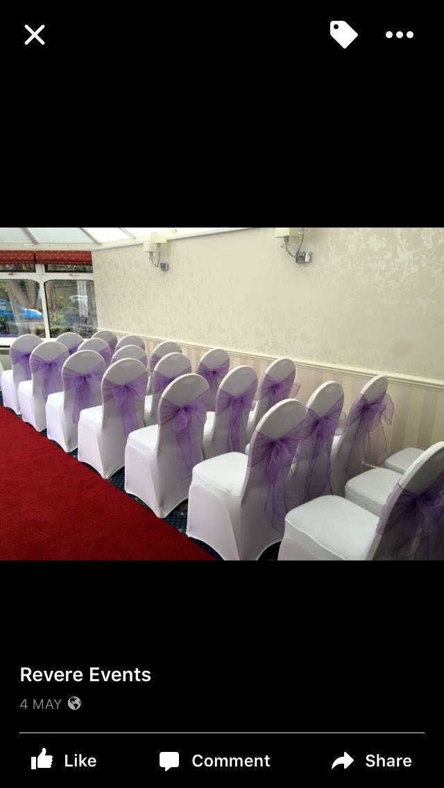 RevereEvents's tweet photo. Chair covers transform any venue. Only £1.50 per chair. https://t.co/dGjp0egDuI