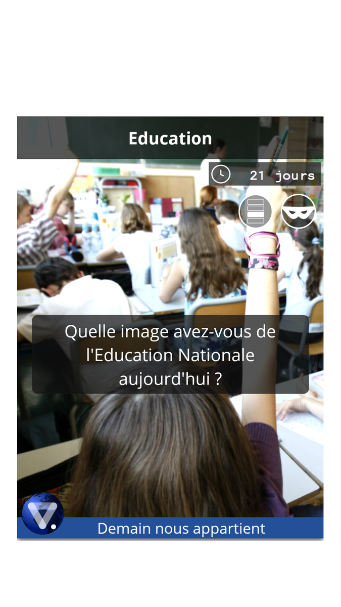 vooter_world's tweet photo. Nouvelle #ConsultationDirecte disponible sur https://t.co/u8vov2Zqjs
Donnez votre avis sur l'#Education https://t.co/QWozkqmbXN