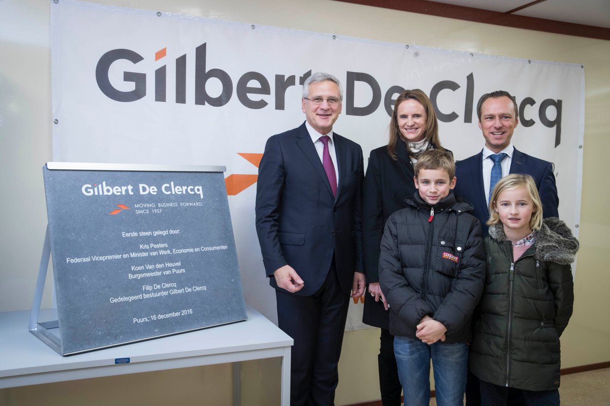 Fijne ontmoeting met familie De Clercq, nav 1ste steenlegging nieuw magazijn van hun logistiek bedrijf #GilbertDeClercq in #Puurs