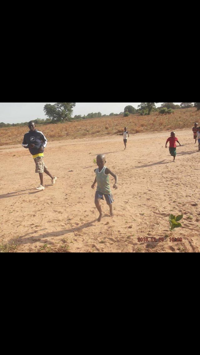 Here's our PE teacher Alhagie Jammeh taking the children through a fun football lesson!