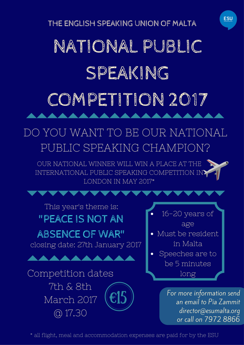 #publicspeaking #competition #2k17 #ESUMalta