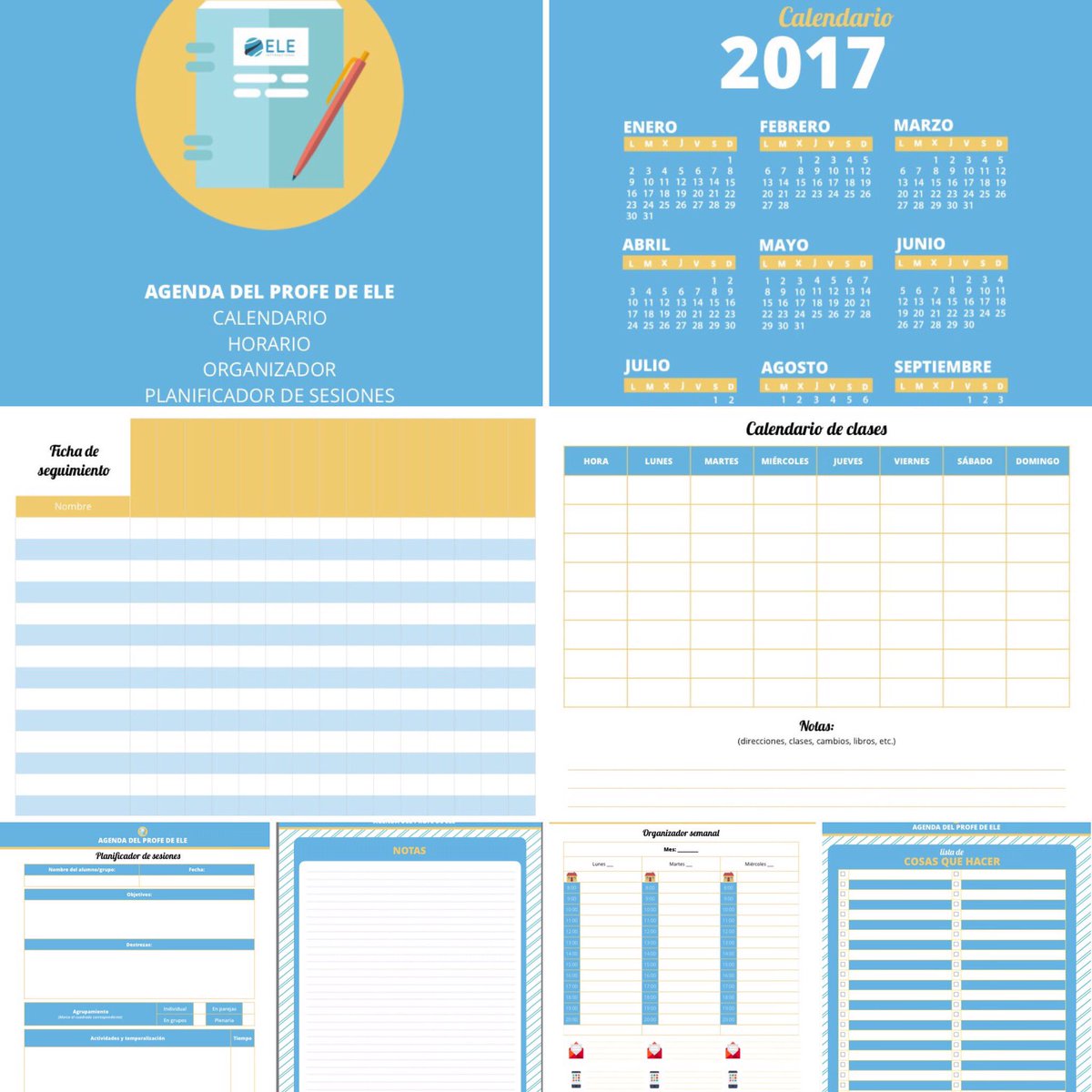 EducaEle's tweet photo. Ya tengo la #Agenda2017 de @ELEIcursos Es estupenda para los #spanishteachers Contiene muchos apartados útiles! #ELEAP16 https://t.co/8uGBiG1rM2