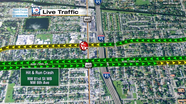 Hit and Run crash on NW 81st St WB at NW 8th Ave #traffic https://t.co/3gaeDpsRSW