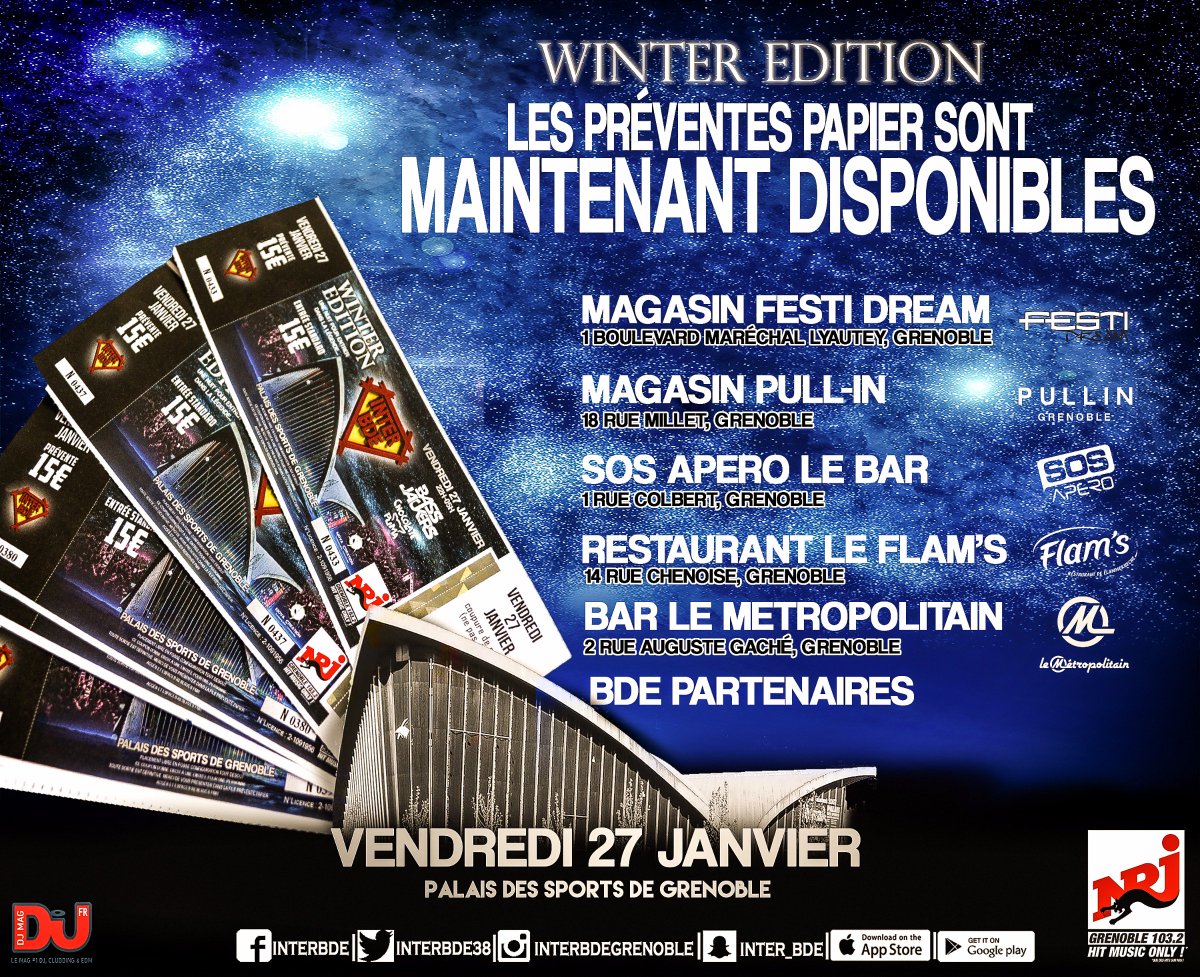 interbde38's tweet photo. Pas encore tes billets ? ne traine pas, on est déjà en janvier ! #InterBDE https://t.co/NwJyAgNkn3