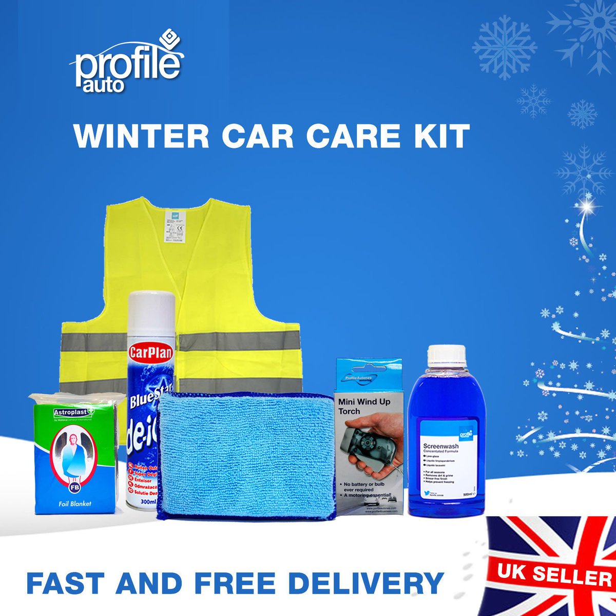 Profile_Auto's tweet photo. #Car #Winter #Care #Kit: #DeIcer, #Screenwash, #Demister #Pad, #Windup #torch, #Foil #Blanket - Order here: https://t.co/bvpMmHtNva https://t.co/dXpUtkafbF