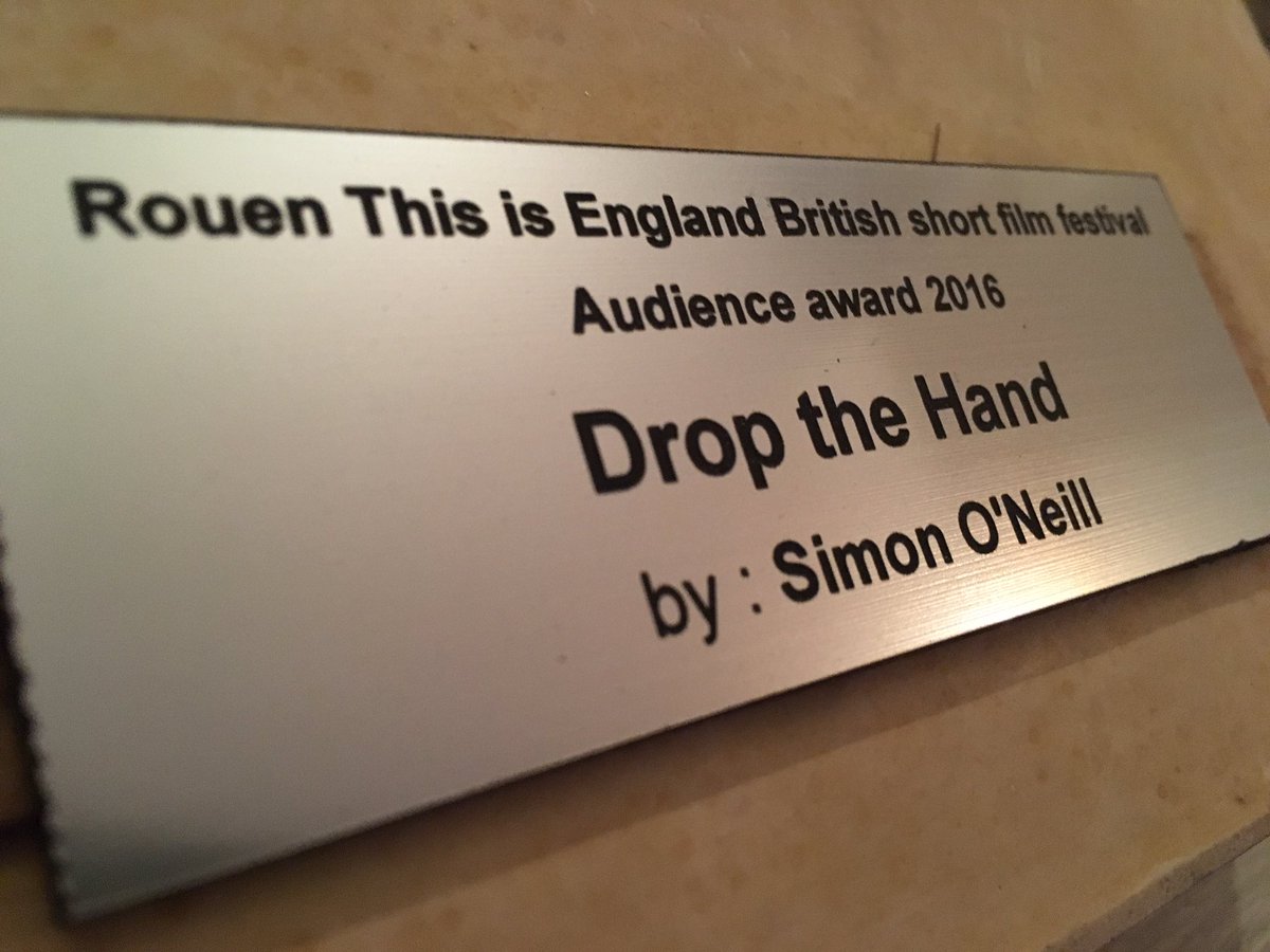 Nice bit of art to ease the January blues from <a href="/TIEfestival/">This is England - Rouen Film Festival</a> Merci #Rouen! #indiefilm #PrixduPublic #TIE2016 #palmares #shortfilm #Irishfilm
