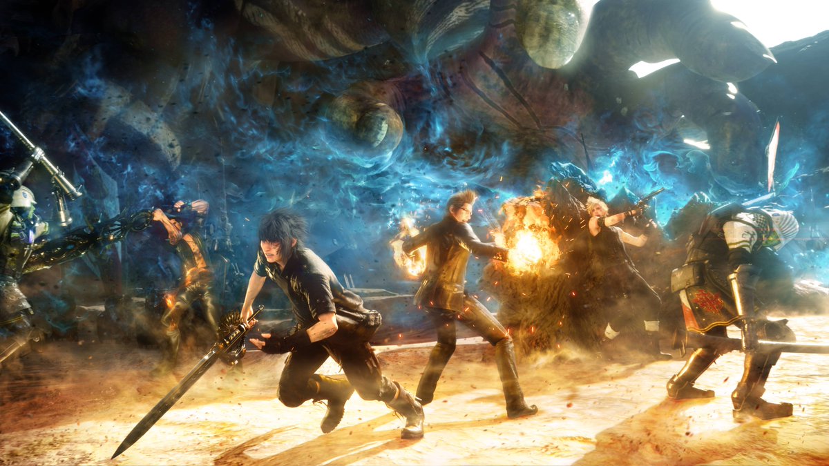 Kotaku's tweet photo. YouTuber beats Final Fantasy XV at Level one with no items: https://t.co/S2tW8V20Zd https://t.co/BPH9yle15a