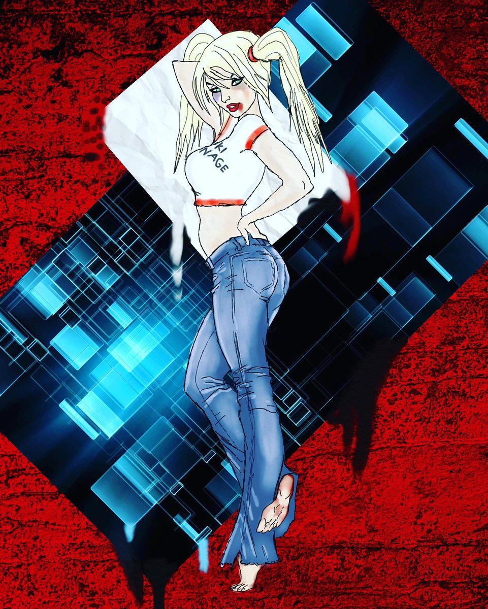 Follow me if you like my art &amp; happybtontake requests #ipadpro #ipadproart #applepencil #takingrequests #pissedartist #harleyquinn #followme