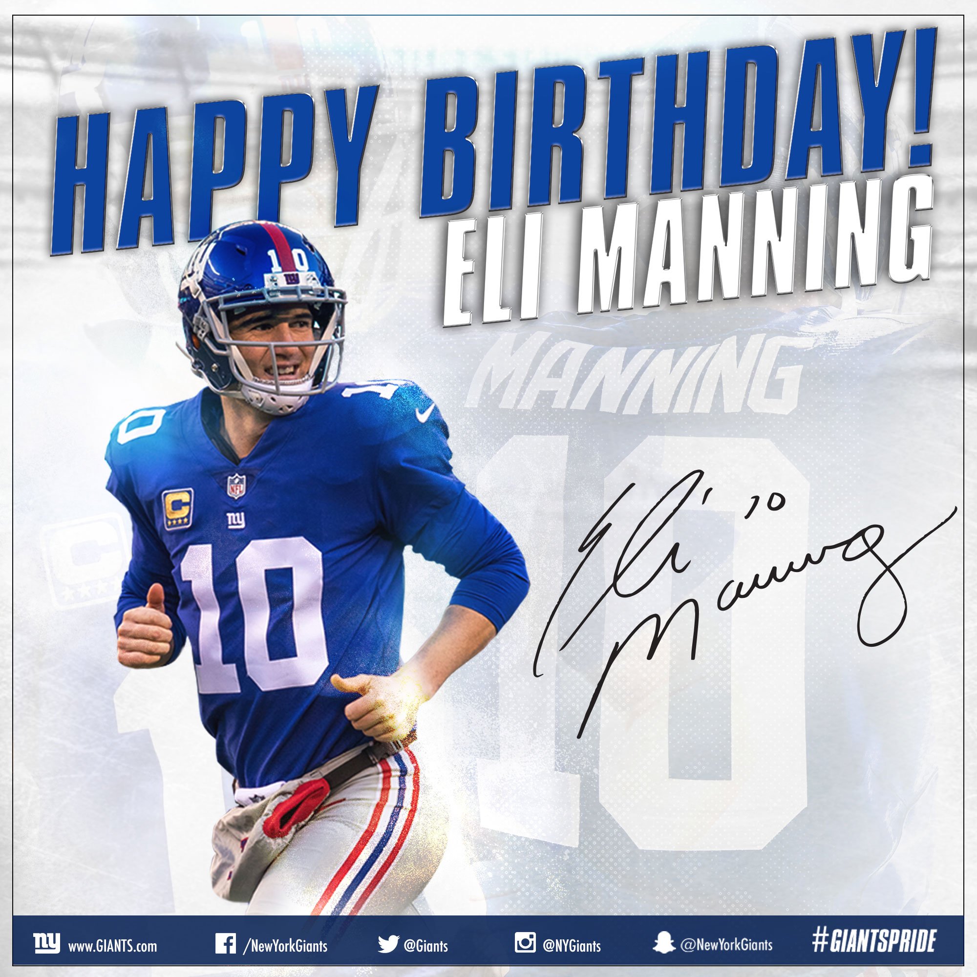 New York Giants on X: 'Happy Birthday to 2x Super Bowl MVP Eli Manning!  