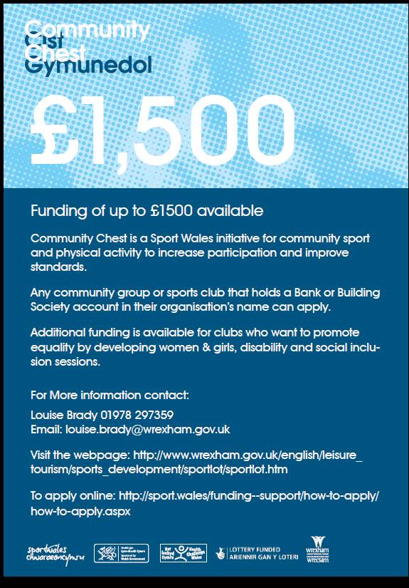 ActiveWrexham's tweet photo. The last community panel date is Wednesday 25th
January. Get your applications in @welshnetball @FAWtrust @welshathletics @tenniswales https://t.co/R2ky1ZreWF