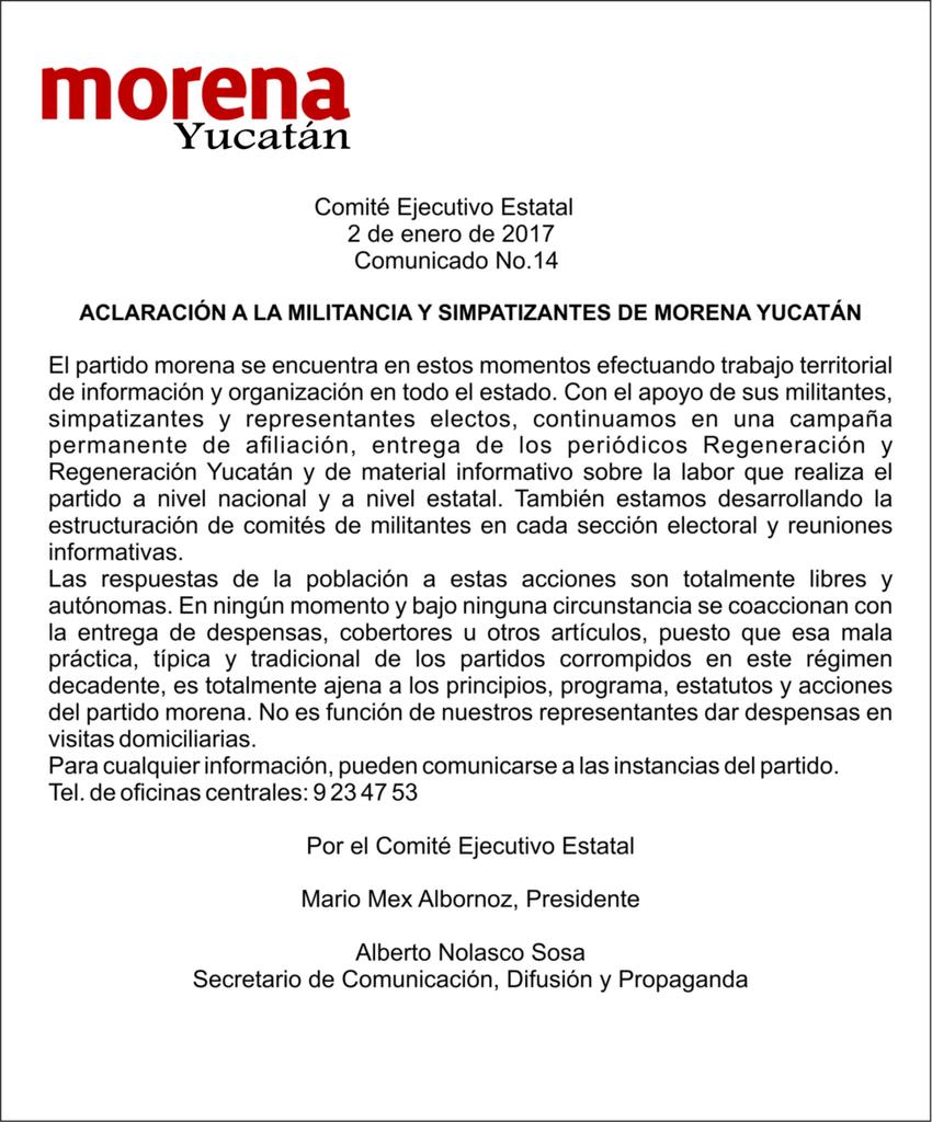 Morena Yucatán tweet media
