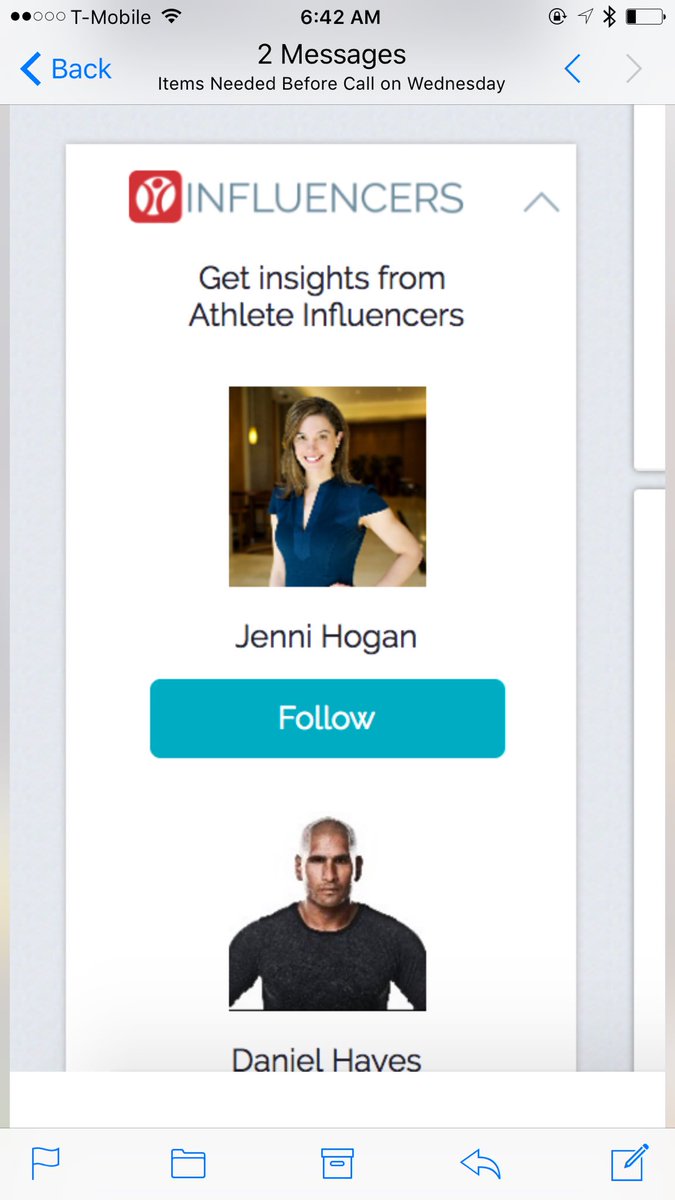 jennihogan's tweet photo. Just became an "influencer" on @AthleteNet if you're a former athlete sign up! Great networking and support. @ThisIsDHayes I see you ;) https://t.co/3r5Ib7nlcJ