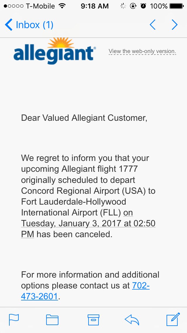 No explaination or rescheduled flight... unreal <a href="/Allegiant/">Allegiant Air</a>