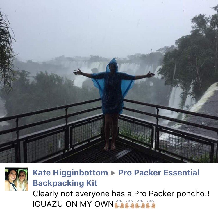 ProPackerLtd's tweet photo. The #ProPacker #essentials keeping #backpackers dry since 2016!! All the way from #Iguazufalls
#backpacking #travel
https://t.co/Gjhjt0VsTo https://t.co/jj4FMQ4np7
