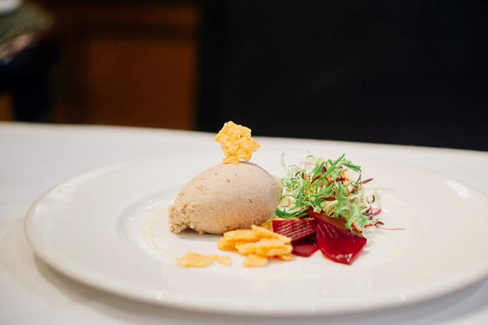 Smoked Mackerel Pate, Parmesan Crisps, Tarragon Infused Beetroot 😋 Delicious! Open 5-10pm 🕠🍽 #TFLCity
