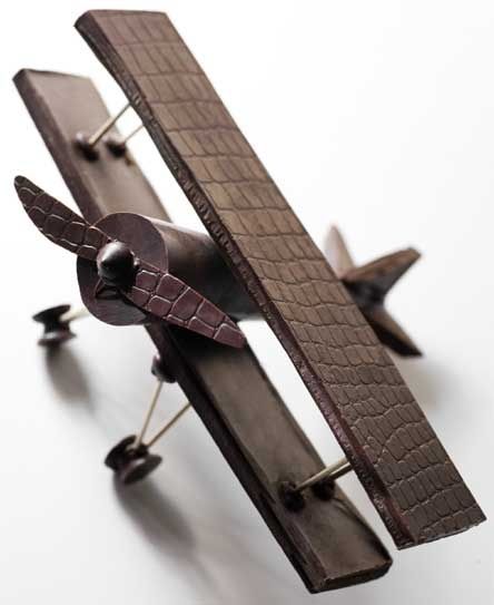 The plane that is made out of chocolate