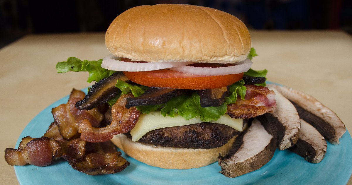 GnazzoPromotion's tweet photo. Who's excited for a NEW BLUE RIBBON BLENDED MUSHROOM BURGER? We are! And, it's here @PAFarmShow starting 1/6 @Noon #PAmushrooms #PAFS2017 https://t.co/T3b6SaSYSU