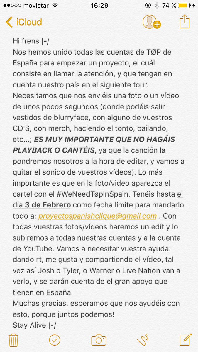 proyectosclique's tweet image. PROYECTO VÍDEO TØP EN ESPAÑA
si tenéis alguna pregunta no dudéis en preguntar. |-/ #WeNeedTøpInSpain
(@imcallednuriaa & @stephanyc14 )