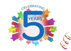 We are celebrating 5 years of business today. Time flies when you're having fun! Thanks to all our customers for your continued support.