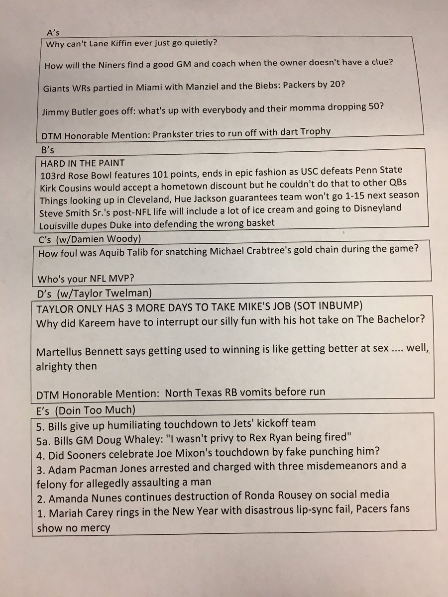 Today starts the final week of <a href="/HisAndHers/">His And Hers</a>. We're on ESPN all week (12p) and kicking w/ our fave peeps. Today <a href="/TaylorTwellman/">Taylor Twellman</a> &amp; <a href="/damienwoody/">Damien Woody</a>
