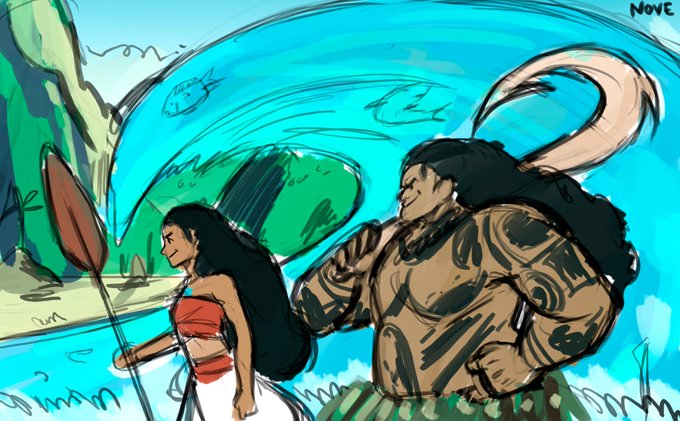El proceso de mi último Fanart de #moana
?? 
