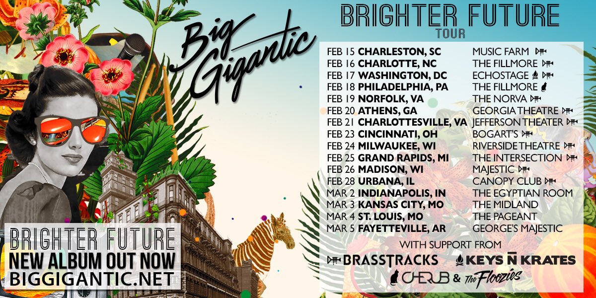 BigGigantic's tweet photo. Brighter Future Tour round 2 ppl!! Lower service fee presale tix avail NOW @ https://t.co/q8XsBuYVlW! $1/ticket to #ABigGiganticDifference! https://t.co/OXm7jIFuxb