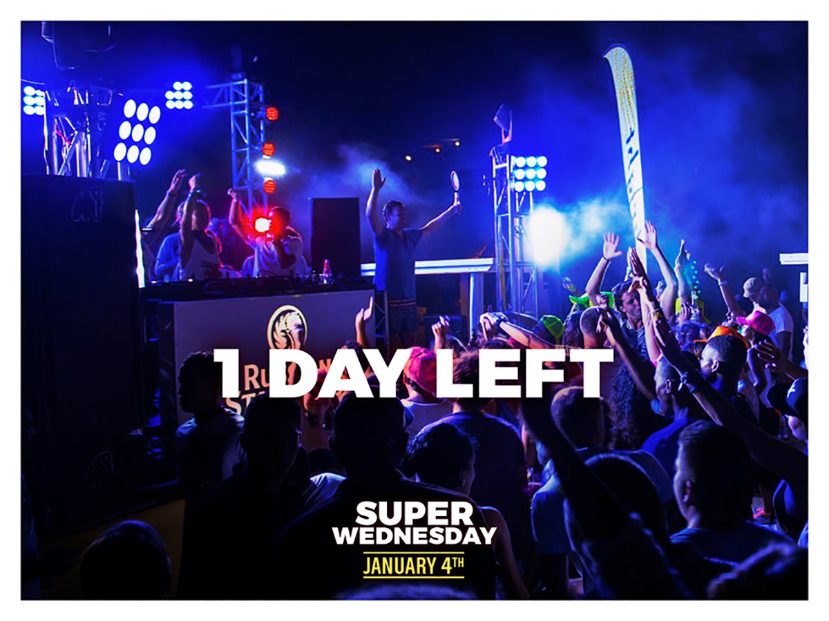 1 day left till Super Wednesday with THE PARTYSQUAD at Cabana Beach , ENTRANCE FREE ! Come early because FULL = FULL