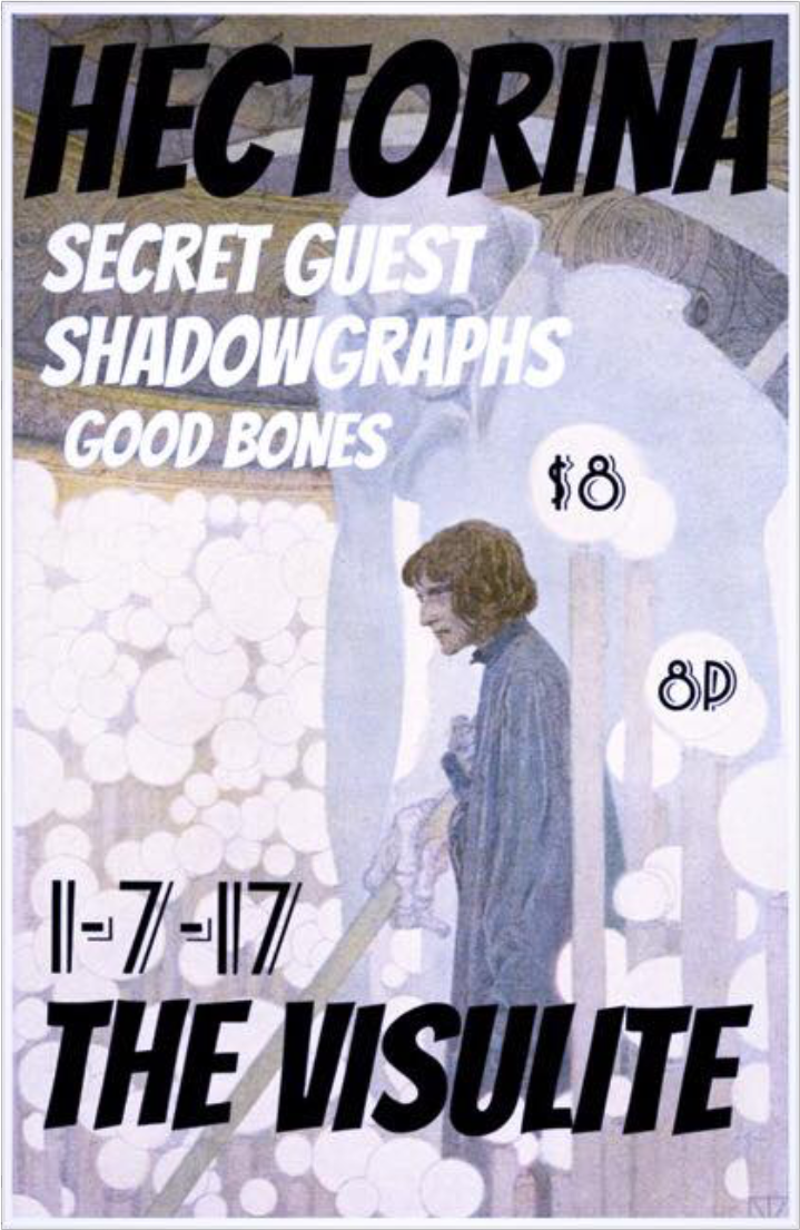 Looking forward to playing <a href="/VisuliteTheatre/">Visulite Theatre</a> on Saturday, January 7th with @hectorinamusic, Secret Guest and Shadowgraphs! #charlotte #music