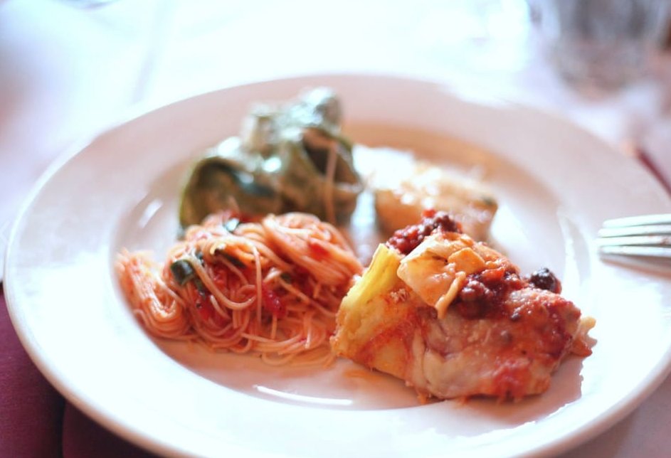 Torelloni Verde, Angel Hair Mediterrano &amp; Lasagna? This plate has everything going for it!