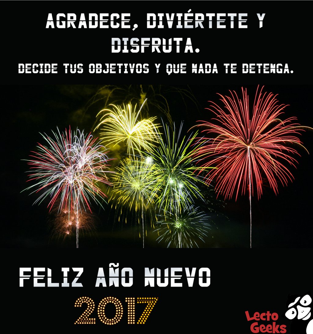 LectoGeeks's tweet photo. Que este Año Nuevo esté siempre lleno de ilusiones y sonrisas.  Muchas Felicidades. ☺️🤗😃 https://t.co/CynaI80nJ8