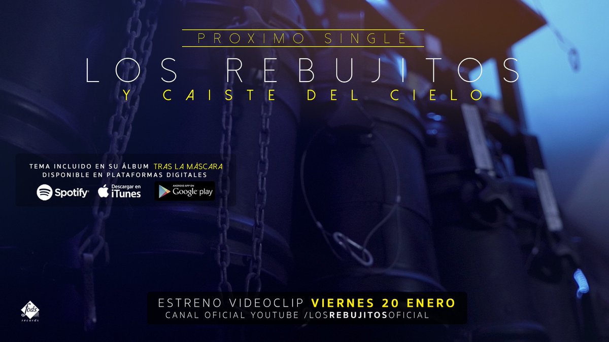 Notición! Ya tenemos fecha de lanzamiento del NUEVO SINGLE y VIDEOCLIP de <a href="/LosREBUJITOS/">Los Rebujitos</a> "Y caíste del cielo"! Viernes 20 de enero!