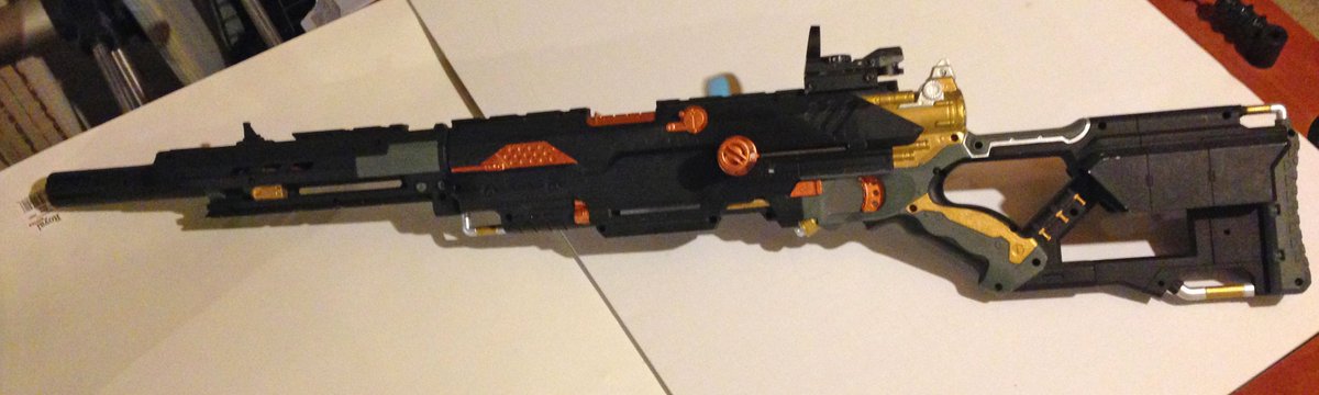 ZEMP15's tweet photo. My bro customized this NERF sniper rifle.  Badass!  #nerf #CustomNerf #nerfcustom https://t.co/BBEvDmwelk