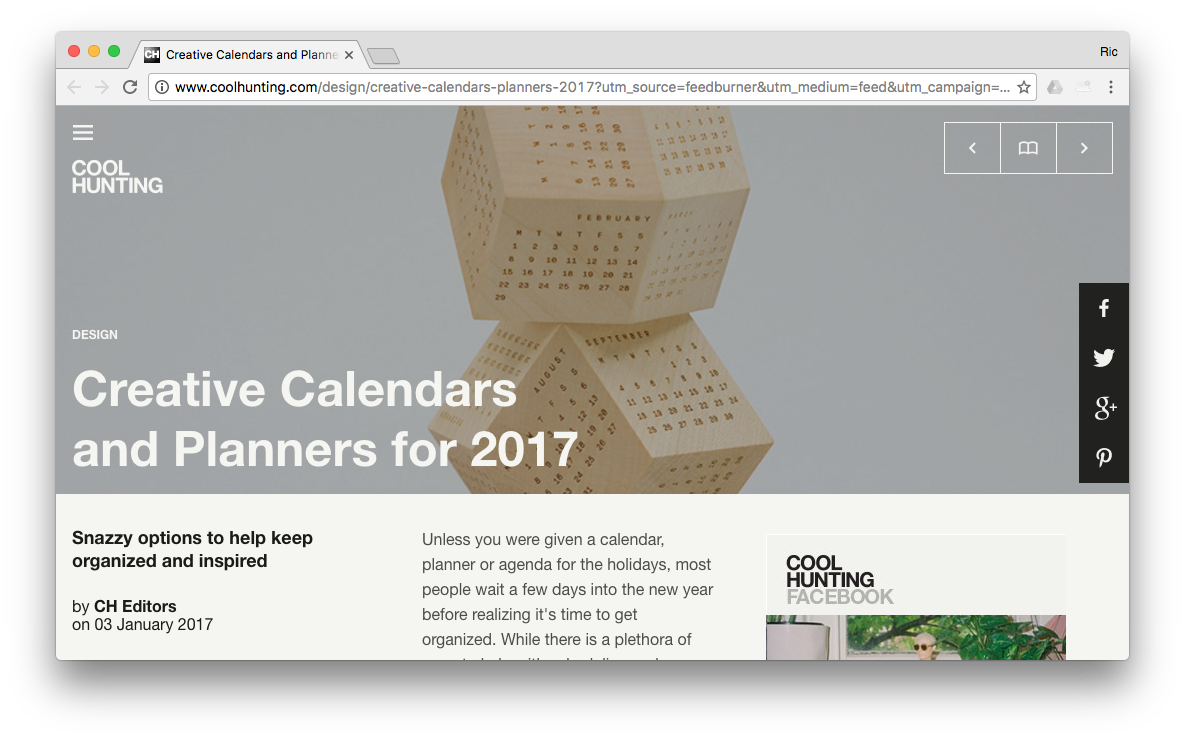 DodeCal's tweet photo. We have always loved @coolhunting so we're really stoked to be in their new feature on creative calendars! https://t.co/rkN2pyGPEu https://t.co/QKCoCl4TGs