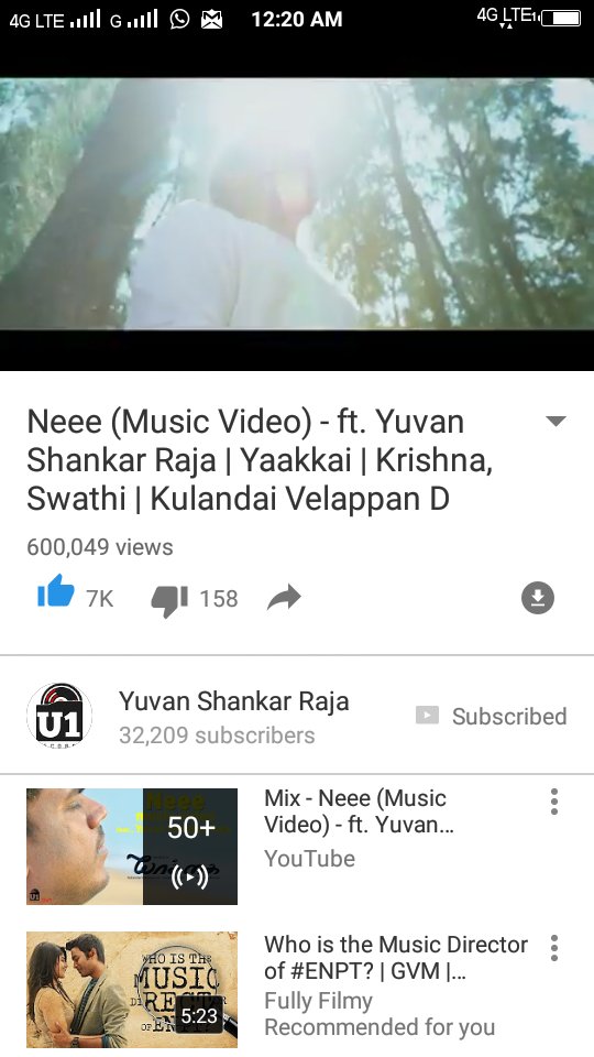 StarVersatile's tweet photo. #Yaakkai #Nee song touch 6laks views 😘😘😘😘👏👏👏👏🎹🎸🎸🎸🎺🎷 @thisisysr @Actor_Krishna @primpictures @yuvanfansworld @YuvanSoulMusic @yuvantrends 🙌🙌 https://t.co/QByU4IPyed