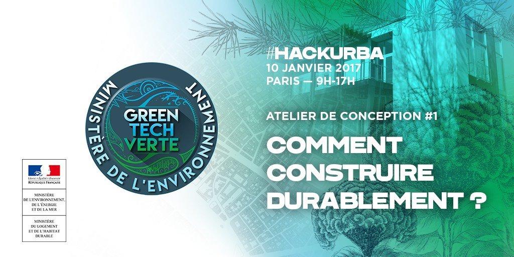 GreentechInno's tweet photo. Le hackathon #hackUrba, J - 8 pour participer à l'atelier du 10/1, Comment construire demain ? @ecologiEnergie 
https://t.co/SAUYjQcWJM https://t.co/YnWnt7p3pR