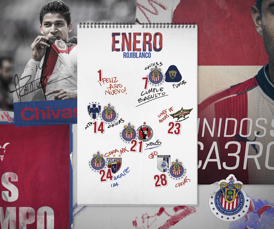 Chivas's tweet photo. ¡Así iniciaremos nuestro 2017! 👊🇫🇷 ¡Que se pinte enero Rojiblanco! 🇮🇩🐐 #UnidosSomosCA3RONES https://t.co/wGdJcOFcw1