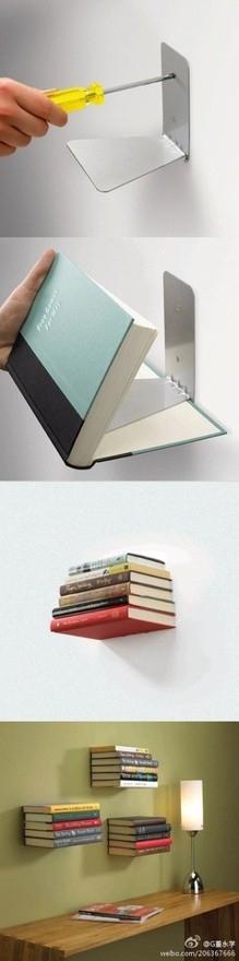 IconicInvention's tweet photo. Use Bookends as Floating Bookshelves.. https://t.co/8gZdSV8K0E