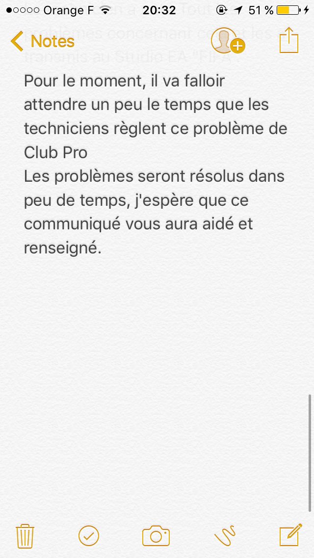 M_Nut19's tweet image. Communiqué sur les problèmes du Club Pro : @EA_FIFA_France @VPN_France_PS4 @FVPA_FR @CAFEDUCLUBPR0