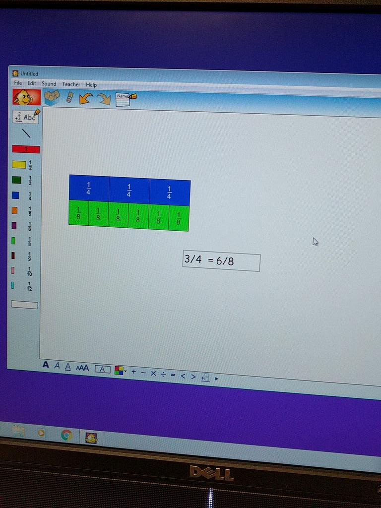 MrsDowiesClass's tweet photo. Building equivalent fractions with #kidspiration  #hUpdate #HumbleDL @HumbleISD_WPE https://t.co/r5bvEVUfqL